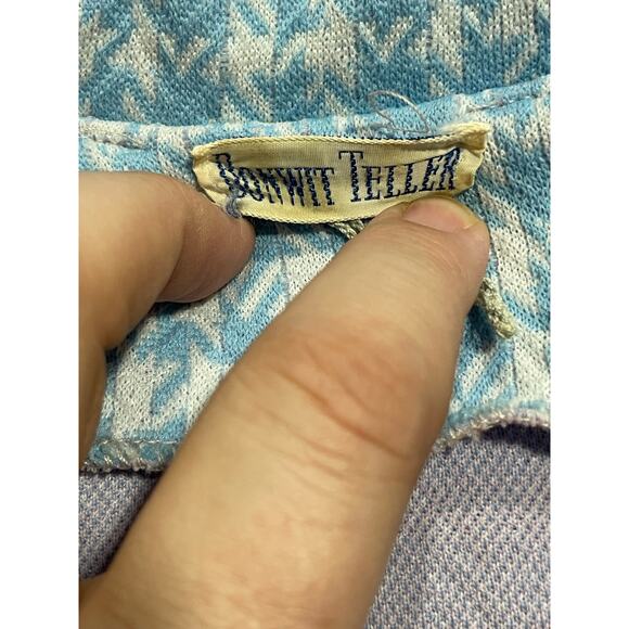 VTG Bonwit Teller 50s 60s Plaid Dress Womens Size Small Cap Sleeves Blue Purple - Picture 3 of 14